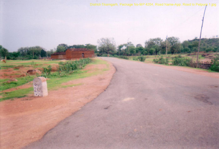 District-Tikamgarh, Package No-MP 4204, Road Name-App. Road to Petpura 1